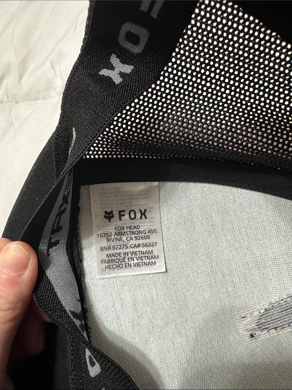 Fox Black Cap with White Fox Head Logo - Picture 4 of 4